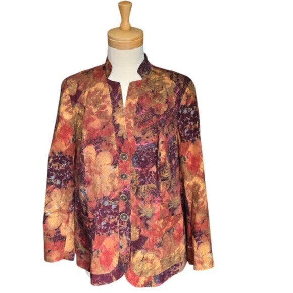 Coldwater Creek Multi Coloured Women’s Blazer Jacket. Size 16 - Picture 1 of 7